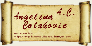 Angelina Čolaković vizit kartica